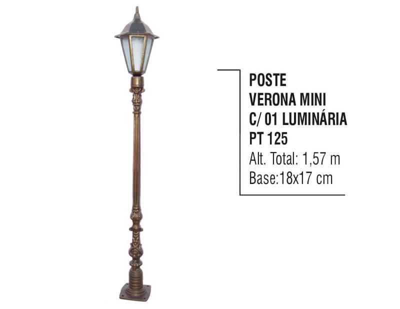 Postes Verona Mini com 01 Luminária