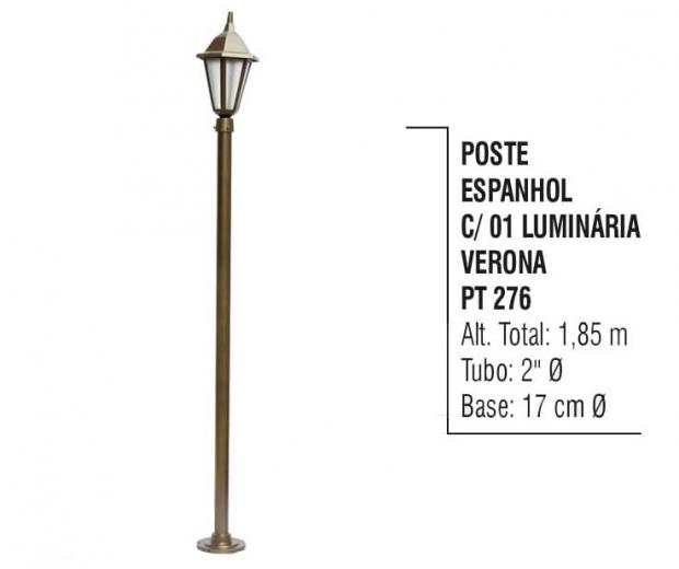 Postes Espanhol com 01 Luminária Verona